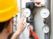 Technician Checking Low Water Pressure in a Boiler System
