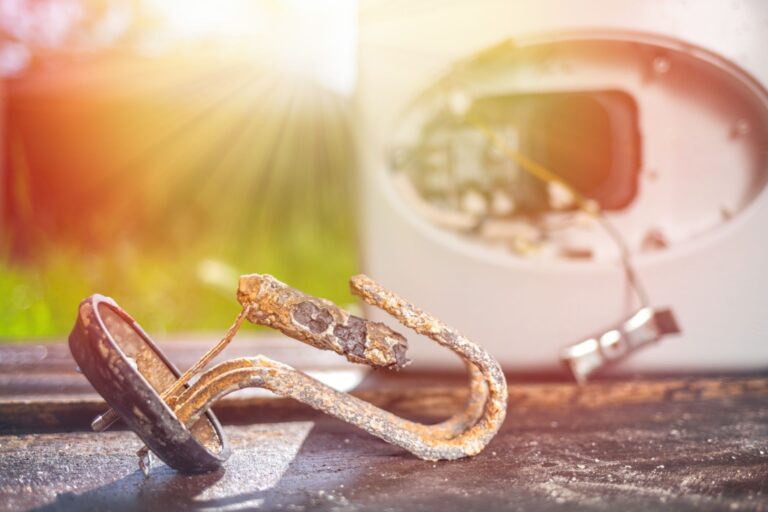Boiler damaged by corrosion and rust, illustrating what causes boiler failures
